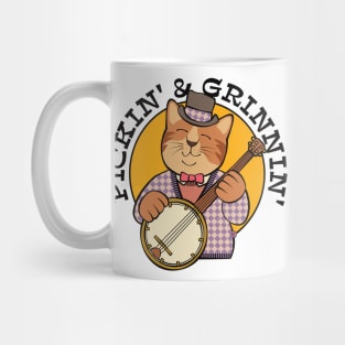 Pickin' and Grinnin' Banjo Cat Mug